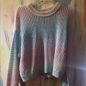 Pastel Gradient Knit Sweater